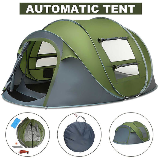 4–5 Person Automatic Pop‑Up Tent – Large Capacity Instant Camping Shelter for Families