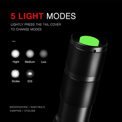 TITANFIRE 8000LM Tactical LED Flashlight – Zoomable, Waterproof, Rechargeable T6 Torch